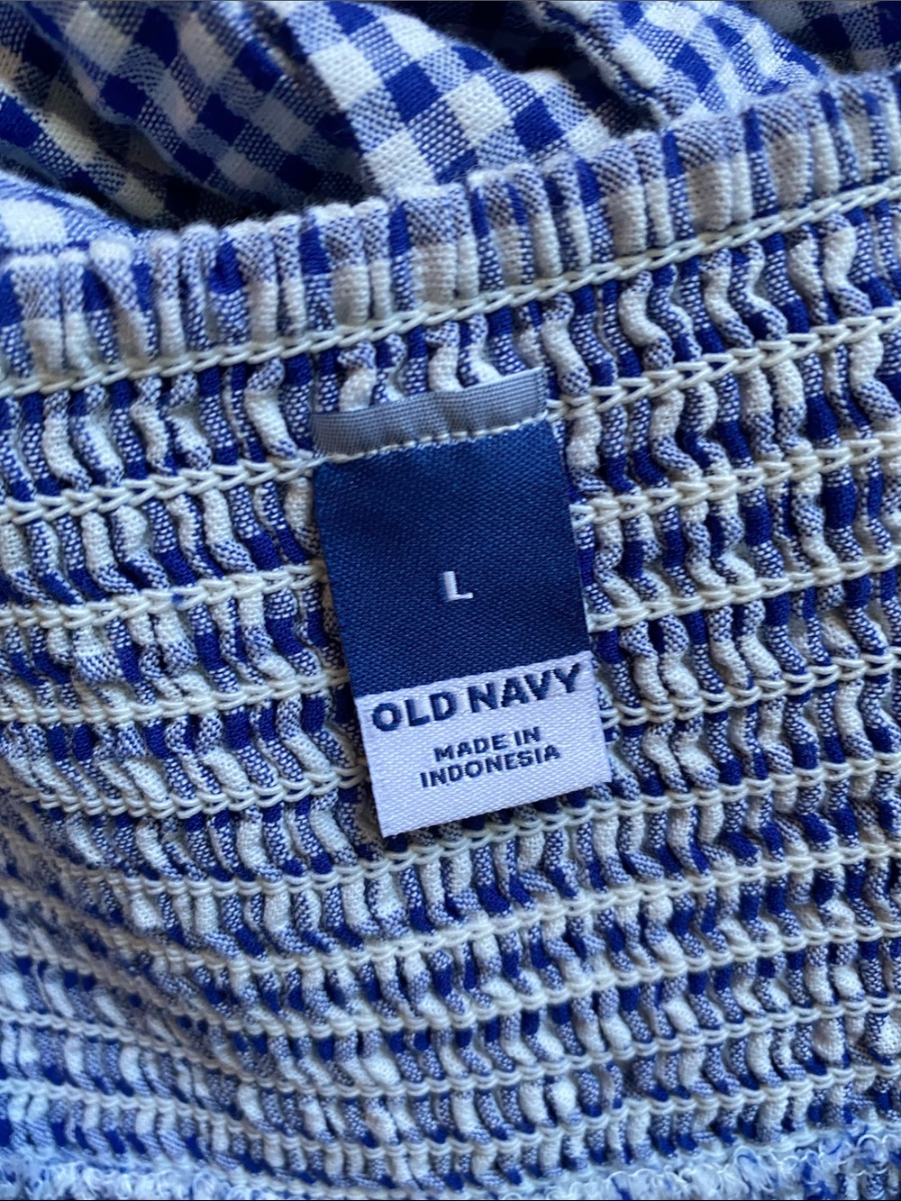 Old Navy Blue Gingham Tiered Maxi Dress - Picture 2 of 10